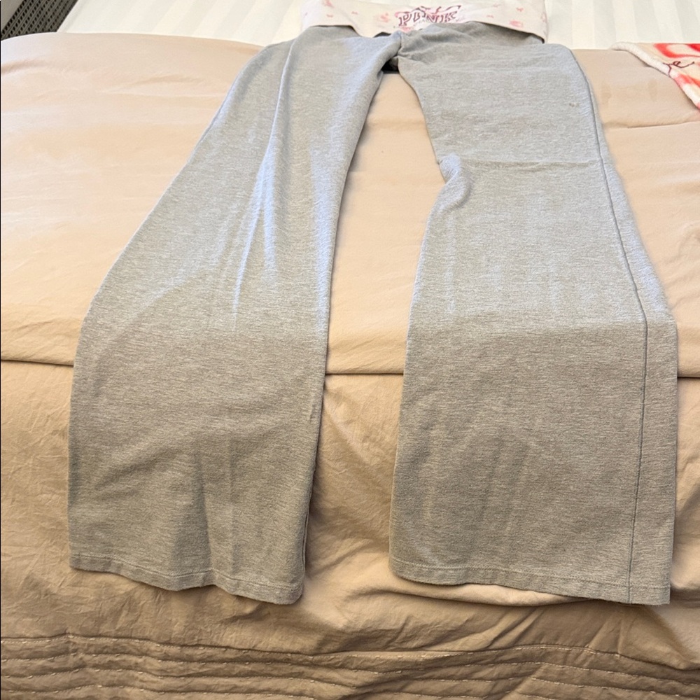 PINK Victoria's Secret Foldover Waistband Leggings - Pink & Gray - Picture 4 of 6